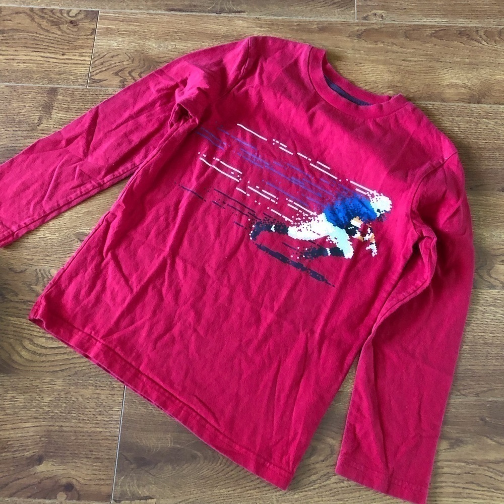 Circo red football long sleeve cotton graphic tee in size S 6-7